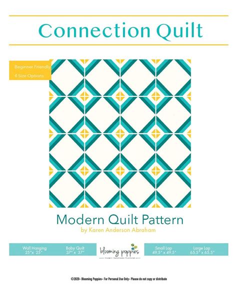 The Connection Quilt Pattern Is A Modern And Versatile Pattern For