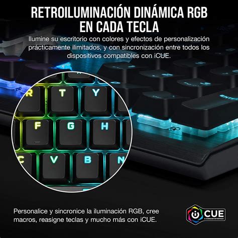 Ripley TECLADO CORSAIR MECÁNICO GAMER K60 RGB PRO LOW PROFILE ESPAÑOL