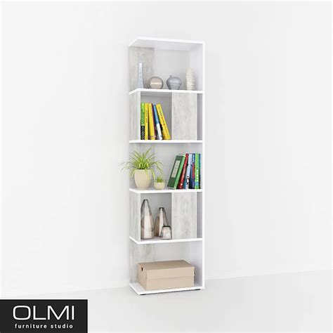 Стеллаж книжная полка, разделитель комнаты, 5 полок, этажерка OLMI ...