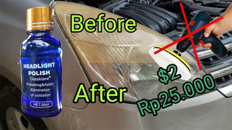 Headlight Polish Membersihkan Lampu Mobil Menguning Beret Tanpa Mesin