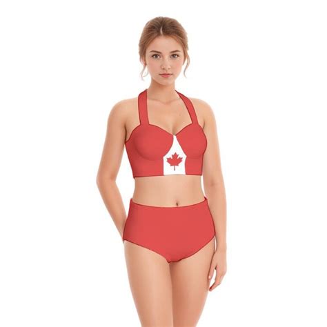 Canada Flag Bikini Etsy