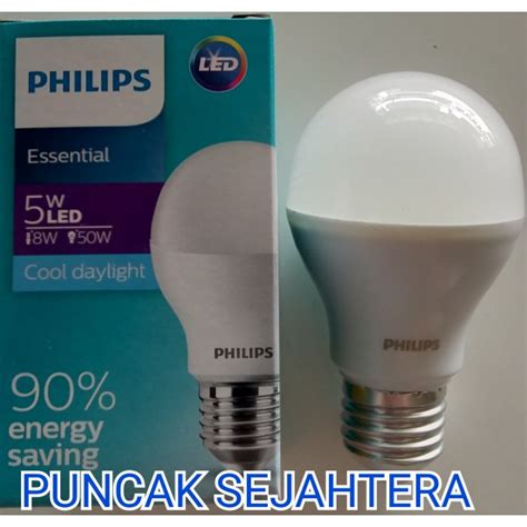 Lampu Philips Led Essential 5w 5 Watt Shopee Indonesia