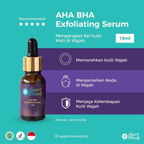AHA BHA - EXFOLIATING SERUM - Super Beauty Me