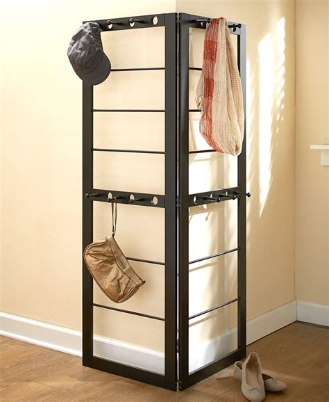 Convertible Corner Coat Racks Space Saving Room Furniture