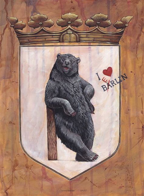 Bear of Berlin. Coat of arms of Germany. Painting by Sascha Lunyakov | Saatchi Art