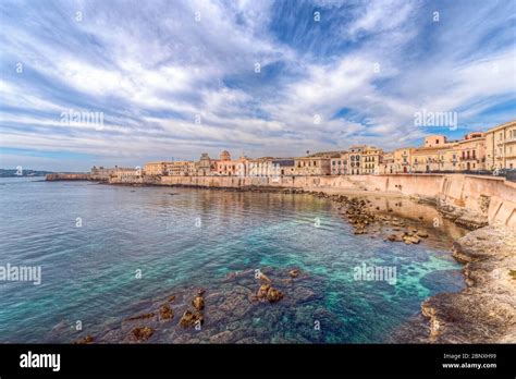 The Breathtaking Scenery Of The Ortigia Seafront In Syracuse Sicily