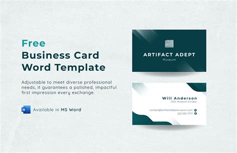 Free Business Card Templates In Word To Download