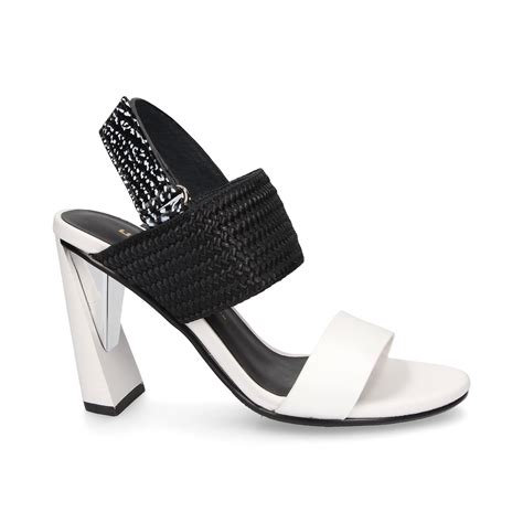 United Nude Sandalias Con Tac N De Mujer Zink Sling Blanco Negro