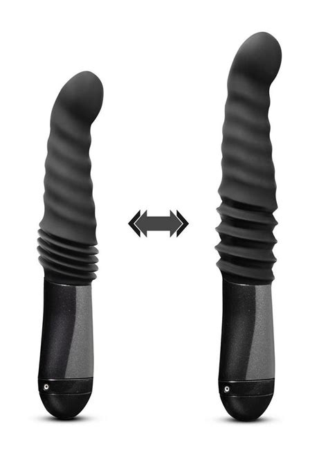 Temptasia Lazarus Rechargeable Silicone Thrusting Dildo Black Love