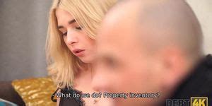 DEBT K Blonde Drilled By Collector After Buying Too Many Furniture Tnaflix