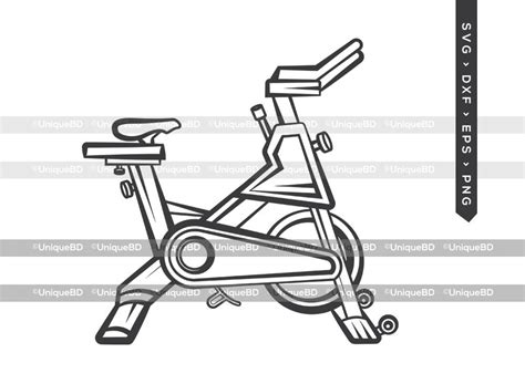 Spin Bike Svg Cut File Bodybuilding Spin Svg Spinning Bike Svg