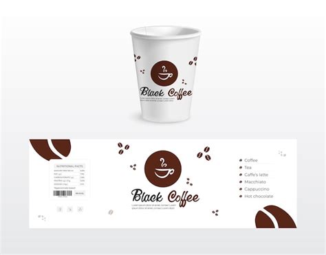 Premium Vector Coffee Cup Label And Packaging Design White And Coffee