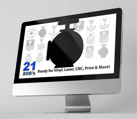 Navy Ut Svg Rating Badge Kit Utilitiesman 21 Vector Files For Cnc Vinyl