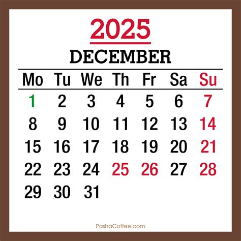 Free December Calendar 2025 Monthly - Yara Jasper