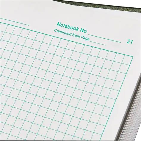 LN-101 – Green-Grid Lab Notebook, 100 Pages (LN101) – NC Labs Products