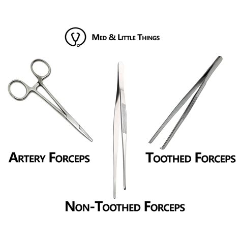 Surgical Forceps Toothednon Toothed Tissue Forceps And Artery Forceps