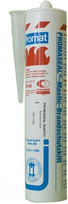 PROMASEAL®-Mastic-Brandschutzkitt, 310ml Kartusche : Amazon.de: Baumarkt