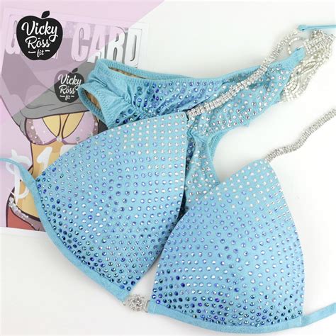 Ombre Npc Ifbb Bikini Baby Blue Ombre Fitness Bikini Vicky Ross Fit