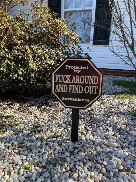 FAFO Home Security Sign Fuck Around And Find Out Sign Surveillance Sign Security Sign