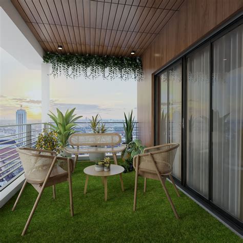 balcony design  wooden false ceiling livspace