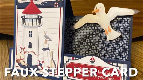 Faux Stepper Card Tutorial With Coastal By Nitwit Collections YouTube