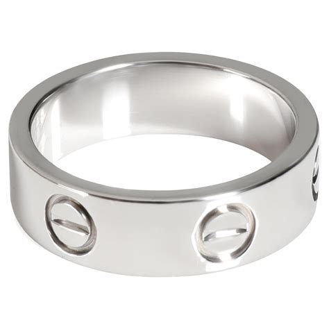 Cartier Love Ring In 18k White Gold For Sale At 1stdibs