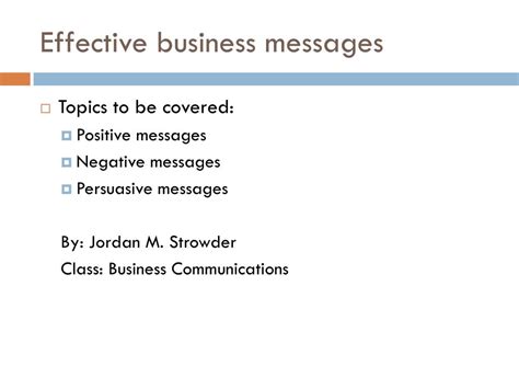 Ppt Effective Business Messages Powerpoint Presentation Free