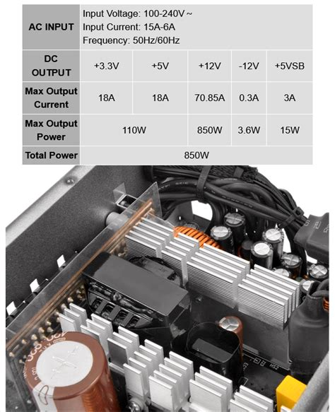 Thermaltake Smart BM3 850W 80 PCIe5 ATX3 0 Bronze Semi Modular Power