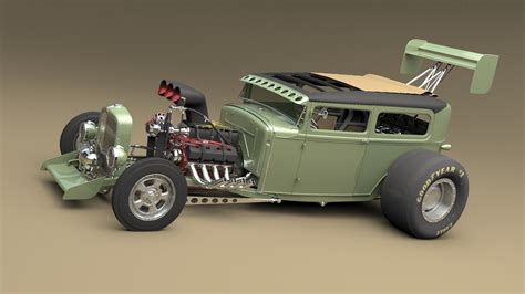 Ford Model A Hot Rod 3D TurboSquid 1988011
