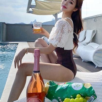 Sexy Halter Strap One Piece Swimsuit Female High Waist Triangle Spring Swimwear Bikini On Luulla