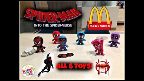 Spider Man Into The Spider Verse Movie Mcdonalds Happy Meal Toys Dec