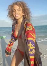 Jennifer Lopez Sexy Hitting The Beach In A Red Hot Bikini Aznude