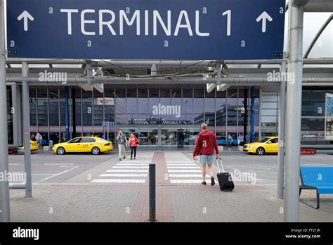Vaclav Havel Airport Terminal 1 In Prague Czech Republic Europe Stock