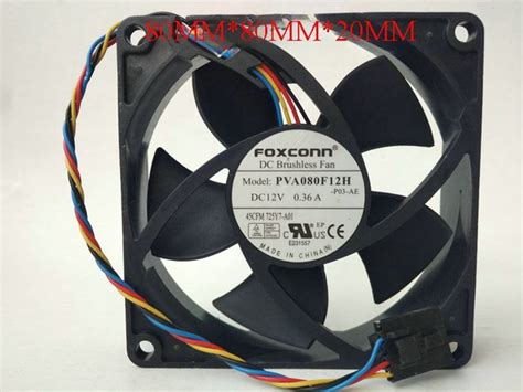 FOXCONN PVA080F12H 12V 0.36A Вентилятор охлаждения - купить с доставкой ...