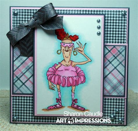 Art Impression Rubber Stamps Ballerina Eunice M Ai Golden