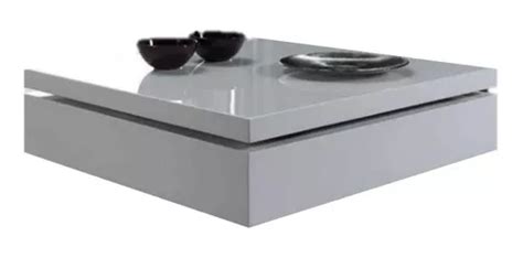 Mesa Ratona Cuadrada Laqueada Minimalista X Blanca Semi