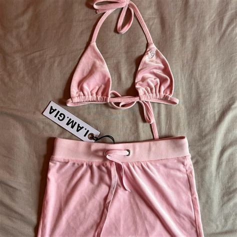 Iamgia Pink Bikini Full Set Sold Out So So Cute Depop