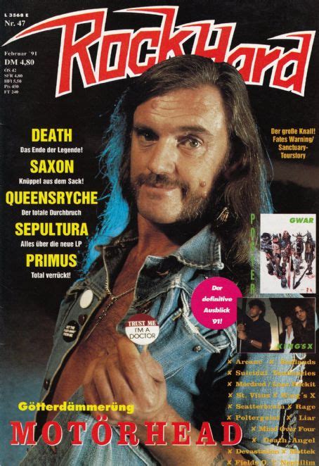 Lemmy Rock Hard Magazine February 1991 Cover Photo Germany