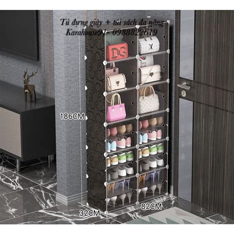 Mua Tủ Giày Lắp Ghép kèm Tủ Đựng Túi Sách Đa Năng siêu Hot giá rẻ nhất TecKi Vn