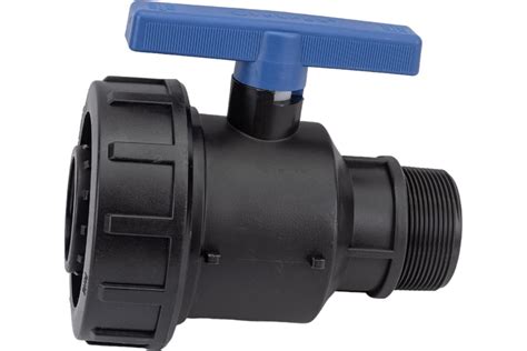 Компрессионный шаровой кран VALFEX ПНД НР/ВН резьба разборный 2"-1 1/2 ...