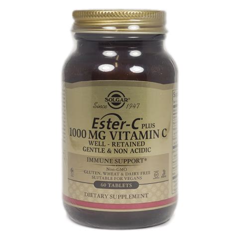 Solgar Ester-C Plus 1000 mg Vitamin C Tablets - 60 Count - Walmart.com