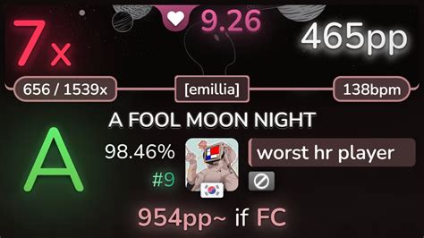 9 3 Worst Hr Player The Koxx A FOOL MOON NIGHT Emillia 98 46 9