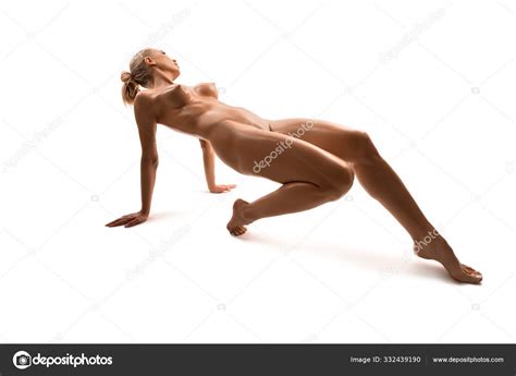Nude Fitness Model Posing Isolated View Stock Photo Wisky 332439190