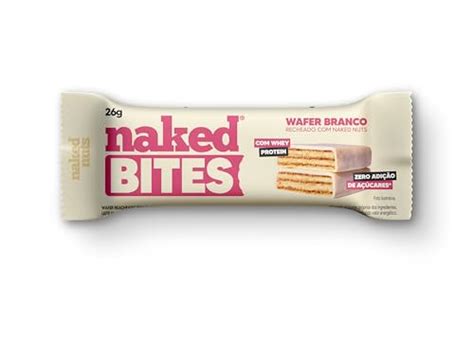 NAKED BITES WAFER LEITE EM PÓ CHOCOLATE BRANCO 26G GTIN EAN UPC