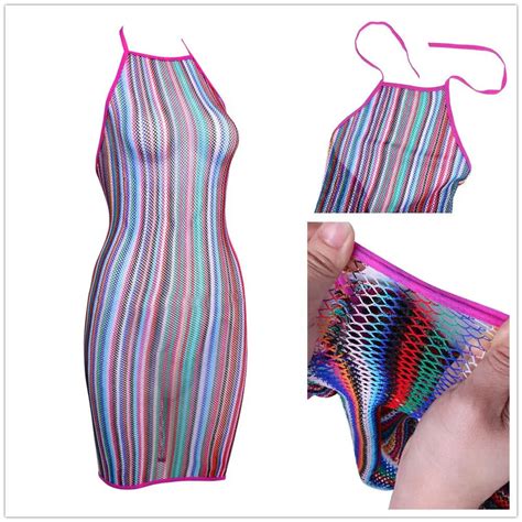 Sexy Lingerie Elastic Sexy Hollow Bodysuit Dress Uniform Temptation Women Men Crossdresser