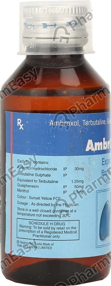 Ambrolite S Bottle Of 100ml Expectorant Uses Side Effects Price