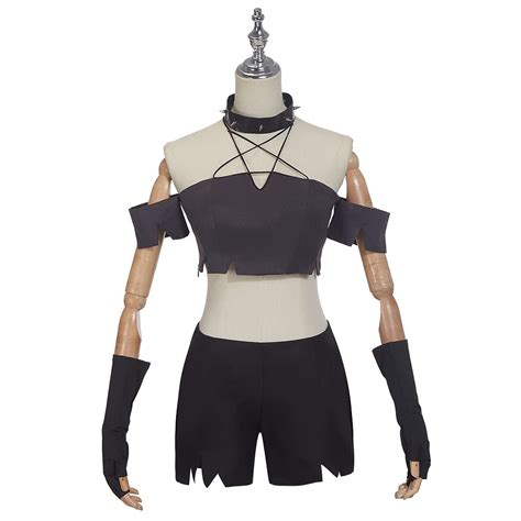 Buy Weixu Anime Helluva Boss Loona Cosplay Costume Crop Top Shorts ...