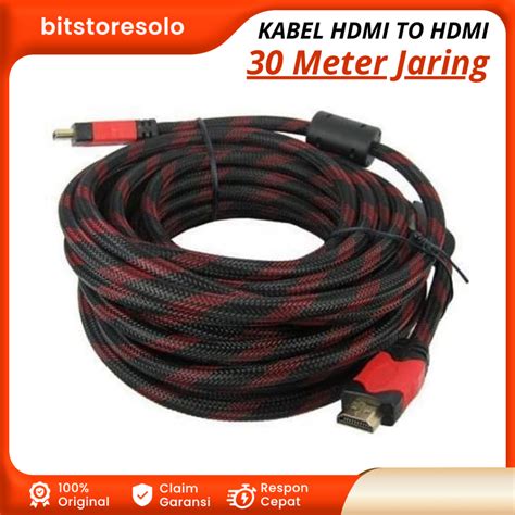 Jual Kabel HDMI To HDMI 30 Meter Kabel HDMI Jaring 30Meter | Shopee ...