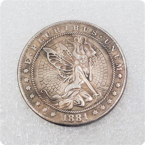 Hobo Nickel Coin 1881 CC Morgan Dollar Angel Girl Souvenir Etsy