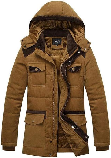 Parka Con Capucha De Los Hombres Chaqueta De Modernas Casual Invierno